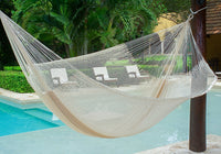 Thumbnail for Mayan Legacy Jumbo Size Super Nylon Mexican Hammock in Cream Colour