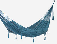 Thumbnail for Outdoor undercover cotton Mayan Legacy hammock with hand crocheted tassels King Size Bondi