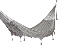 Thumbnail for Outdoor undercover cotton Mayan Legacy hammock with hand crocheted tassels King Size Dream Sands