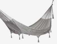 Thumbnail for Outdoor undercover cotton Mayan Legacy hammock with hand crocheted tassels Queen Size Dream Sands