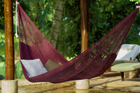 Thumbnail for Outdoor undercover cotton Mayan Legacy hammock King size Maroon