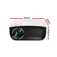 Thumbnail for Devanti Mini Video Projector Wifi USB HDMI Portable 2000 Lumens HD 1080P Home Theater White