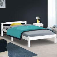 Thumbnail for Artiss Bed Frame King Single Size Wooden Mattress Base Timber Platform