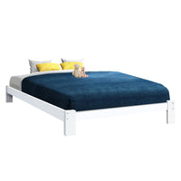 Thumbnail for Artiss Bed Frame Queen Wooden Bed Base Frame Size Timber Mattress Platform