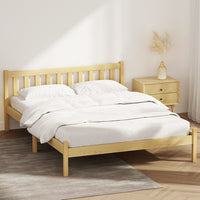 Thumbnail for Artiss Bed Frame Wooden Double Size Bed Base Pine Timber Mattress Foundation Oak