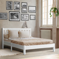 Thumbnail for Artiss Double Full Size Wooden Bed Frame SOFIE Pine Timber Mattress Base Bedroom