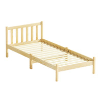 Thumbnail for Artiss Bed Frame Wooden Single Size SOFIE Pine Timber Mattress Base OAK