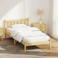 Thumbnail for Artiss Bed Frame Wooden Single Size SOFIE Pine Timber Mattress Base OAK