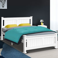 Thumbnail for Artiss Queen Size Wooden Bed Frame Kids Adults Timber