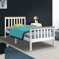 Thumbnail for Artiss Single Wooden Bed Frame Bedroom Furniture Kids