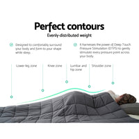 Thumbnail for Weighted Blanket Kids 2.3KG Heavy Gravity Blankets Microfibre Cover Comfort Calming Deep Relax Better Sleep Grey