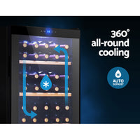 Thumbnail for Devanti 34 Bottles Wine Cooler Compressor Chiller Beverage Fridge