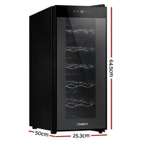 Thumbnail for Devanti Wine Cooler 12 Bottle Thermoelectric Fridge Storage Chiller