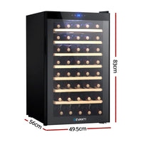 Thumbnail for Devanti Wine Cooler Compressor Fridge Chiller Storage Cellar 51 Bottle Black