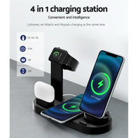 Thumbnail for Devanti 4-in-1 Wireless Charger Dock Multi-function Charging Station for Phone