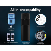 Thumbnail for Devanti Water Cooler Dispenser Stand Cold Hot Chiller Purifier 22L Bottle Filter