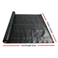 Thumbnail for Instahut 0.915m x 50m Weedmat Weed Control Mat Woven Fabric Gardening Plant