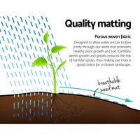 Thumbnail for Instahut 0.915m x 50m Weedmat Weed Control Mat Woven Fabric Gardening Plant