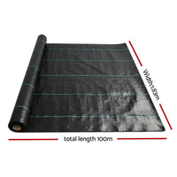 Thumbnail for Instahut 1.83m X 100m Weedmat Weed Control Mat Woven Fabric Gardening Plant PE