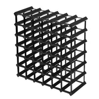 Thumbnail for Artiss 42 Bottles Timber Wine Rack Storage Wooden Racks Black