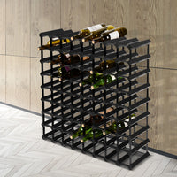 Thumbnail for Artiss 72 Bottle Timber Wine Rack Wooden Storage Wall Racks Holders Cellar Black