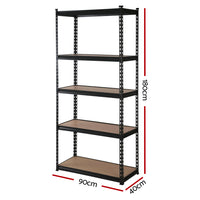 Thumbnail for Giantz 4X1.8M Garage Shelving Warehouse Rack Storage Shelves Pallet Racking Black