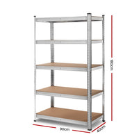 Thumbnail for Giantz 1.8M Warehouse Racking Rack Shelving Garage Steel Metal Storage Shelves Silver