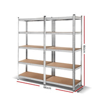 Thumbnail for Giants 2x1.8M Warehouse Shelving Rack Racking Garage Metal Storage Shelves