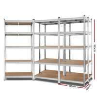 Thumbnail for Giants 5x1.8M Warehouse Shelving Rack Racking Garage Metal Storage Shelves