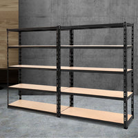 Thumbnail for Giantz 2.4MX1.8M Garage Shelving Warehouse Rack Pallet Racking Storage Steel Black