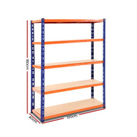 Thumbnail for Giantz 1.8M Warehouse Racking Shelving Storage Shelf Garage Shelves Rack Steel