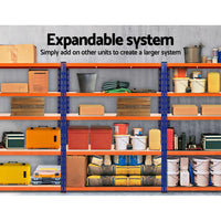 Thumbnail for Giantz 1.8M Warehouse Racking Shelving Storage Shelf Garage Shelves Rack Steel