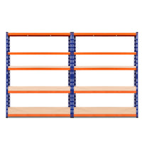 Thumbnail for Giantz 2.4MX1.8M Garage Shelving Warehouse Rack Pallet Racking Storage Steel Orange&Blue