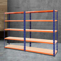 Thumbnail for Giantz 2.4MX1.8M Garage Shelving Warehouse Rack Pallet Racking Storage Steel Orange&Blue