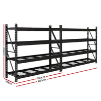 Thumbnail for Giantz 4MX2M Garage Shelving Warehouse Rack Pallet Racking Storage Steel