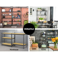 Thumbnail for 2x1.8M 5-Shelves Steel Warehouse Shelving Racking Garage Storage Rack Grey