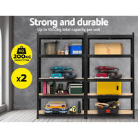 Thumbnail for Giantz 2X1.8M Warehouse Shelving Garage Storage Racking Steel Metal Shelves