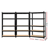 Thumbnail for Giantz 3X1.8M Warehouse Shelving Garage Storage Racking Steel Metal Shelves