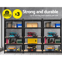 Thumbnail for Giantz 3X1.8M Warehouse Shelving Garage Storage Racking Steel Metal Shelves