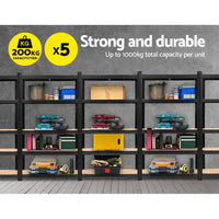 Thumbnail for Giantz 5X1.8M Warehouse Shelving Garage Storage Racking Steel Metal Shelves