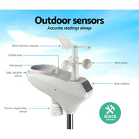 Thumbnail for Devanti Wireless WiFi Professional Weather Station Solar Sensor LCD UV Light