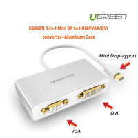 Thumbnail for UGREEN 3-in-1 Mini DisplayPort to HDMI&VGA&DVI converter - white (10438)