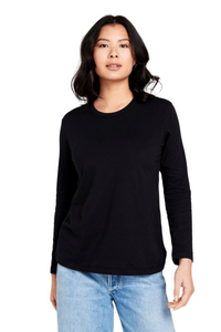 Thumbnail for Bonds Womens Long Sleeve Crew Tee Cotton T-Shirt Black-0