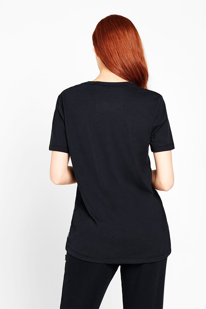 Bonds Womens Core Crew Tee Cotton T-Shirt Black-2