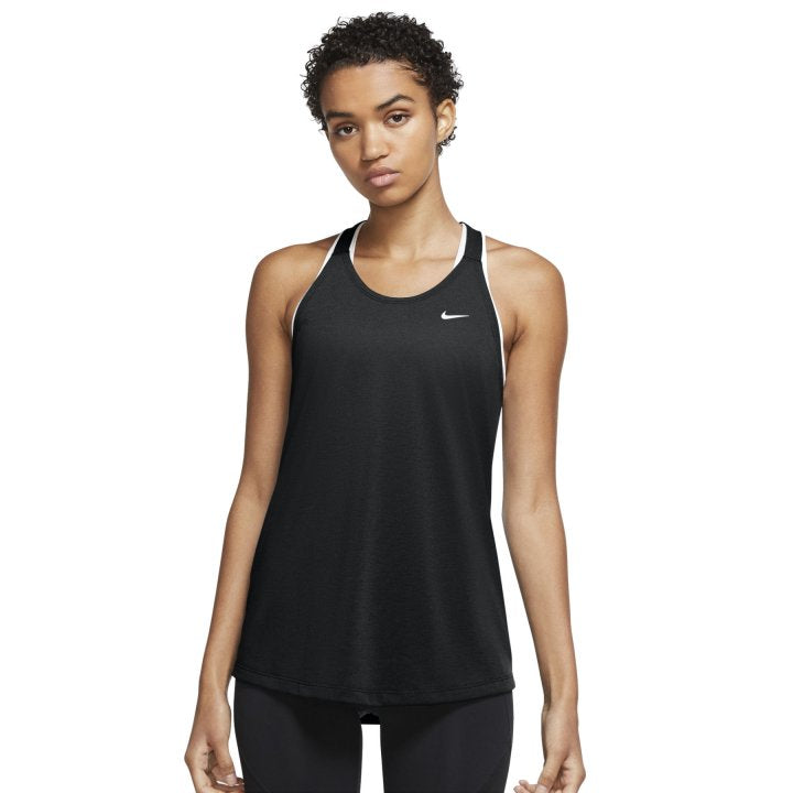 Nike Womens Black/White Elastika Dry-Fit Tank Top-0