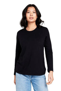 Thumbnail for 2 x Bonds Womens Long Sleeve Crew Tee Cotton T-Shirt Black-0