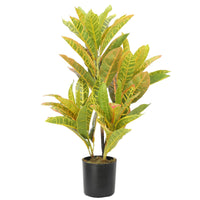 Thumbnail for Artificial Potted Flaming Zebra (Codiaeum variegatum / crotons) 55cm