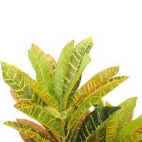 Thumbnail for Artificial Potted Flaming Zebra (Codiaeum variegatum / crotons) 55cm