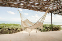 Thumbnail for Outdoor undercover cotton Mayan Legacy hammock with hand crocheted tassels King Size Marble